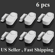 6 pcs  WIRELESS Home Window Door Burglar Security ALARM System Magnetic Sensor
