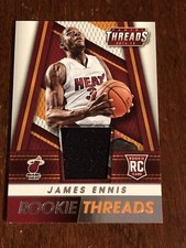 2014-2015 Panini Threads James Ennis Miami Heat Rookie Threads RC Card #72