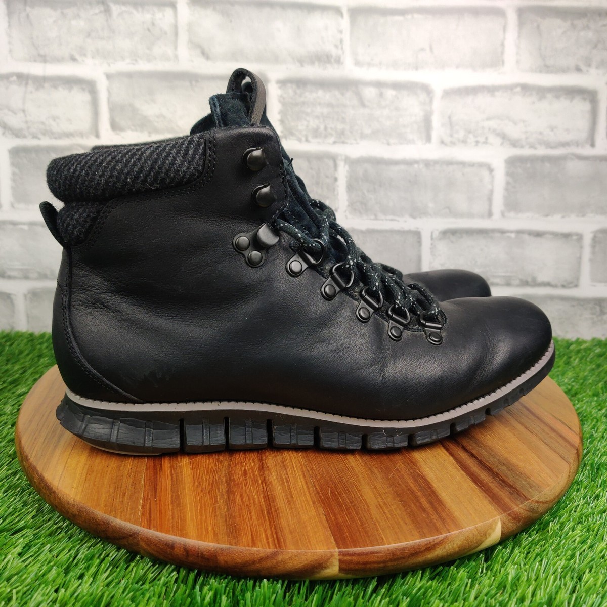 Black Cole Haan Men's Zerogrand Hiker Waterproof Hiking Boot