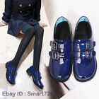 Women's Patent Leather Shoes Round Toe Buckle Oxfords Flats Lolita Shoes Cosplay