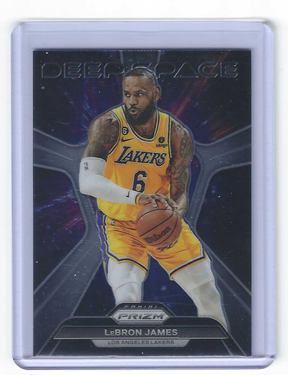 2023-24 Panini Prizm #7 LeBron James Deep Space Insert Los Angeles Lakers