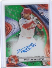 2024 Bowman's Best Green Rookie RC Auto /99 Victor Scott II St. Louis Cardinals