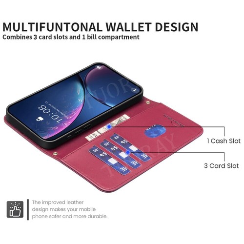 Leder Hülle für Xiaomi Redmi Note 11 12 13 14 Pro+ 5G Schutz Cover Handy Tasche - Picture 40 of 90