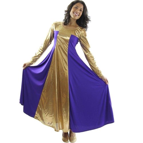 Danzcue Womens Metallic Color Block 