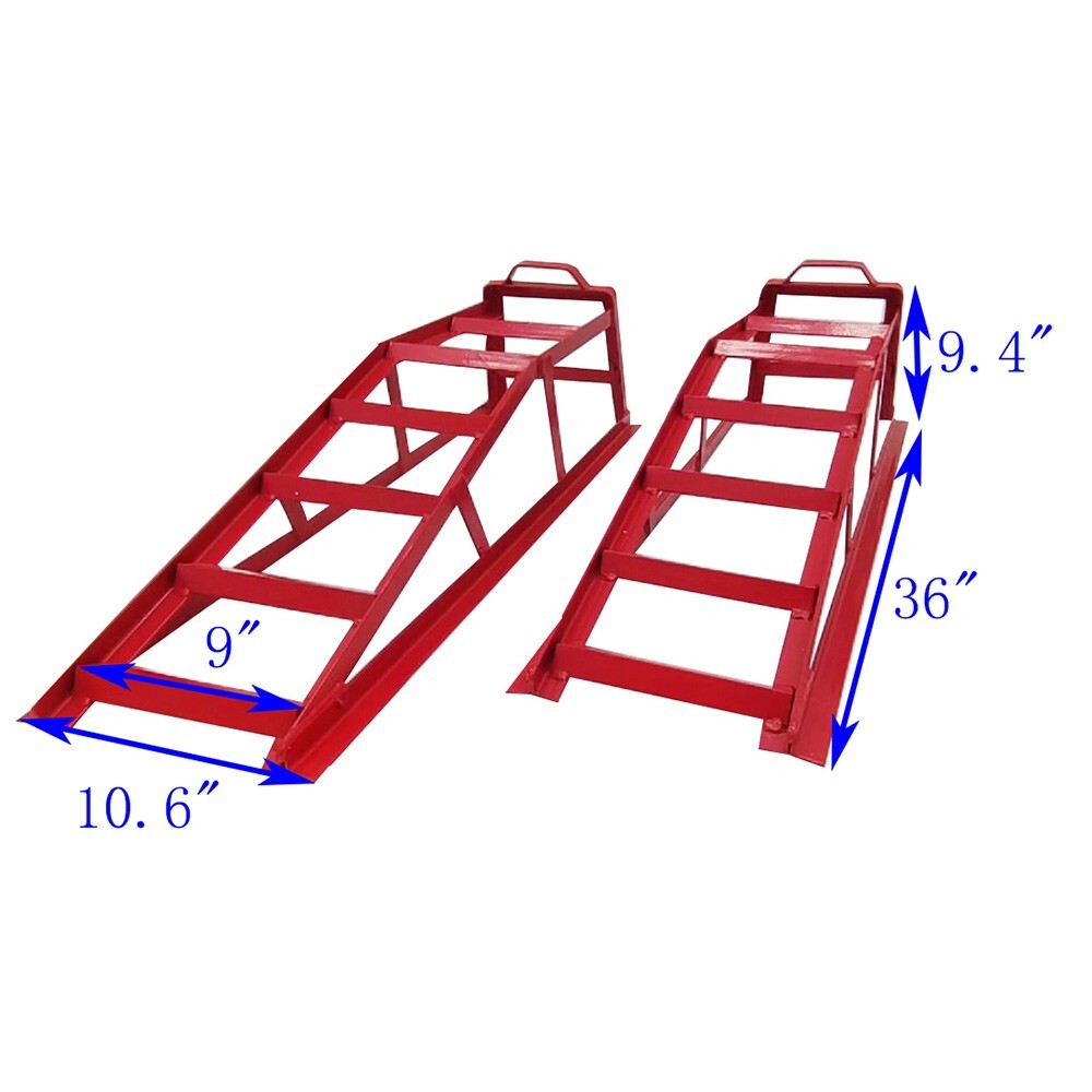 TECHTONGDA 2pcs Auto Car Lifts Service Ramps for Vehicle Repair Steel ...