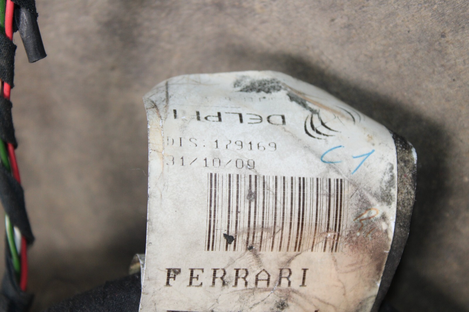 Ferrari 360, Spider, RH, Right, Body Wire Harness, Cut Wires, Used, P/N 179169