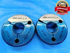 .969 18 NS 2 LEFT HAND THREAD RING GAGES GO NO GO P.D.'S = .9329 & .9280 L.H.
