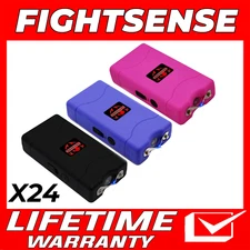 (24) FIGHTSENSE  Heavy Duty Mini Stun Gun Multi  Rechargeable Wholesale Lot