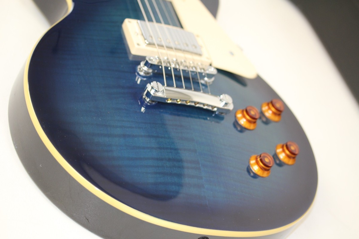 EPIPHONE LES PAUL STANDARD HARD CASE FLAMED MAPLE PRO TOP BLUE