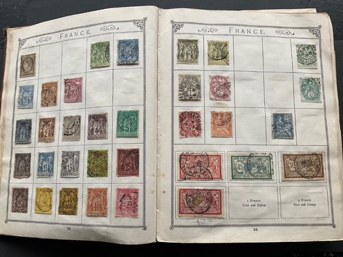 Old Antique Lincoln 17th Edition Stamp Album with 500+ stamps. - Picture 11 of 24