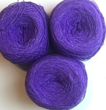 Lace yarn Crystal Color 983-Purple,Acrylic/Rayon. 900 yards Each.1 lot of 3.