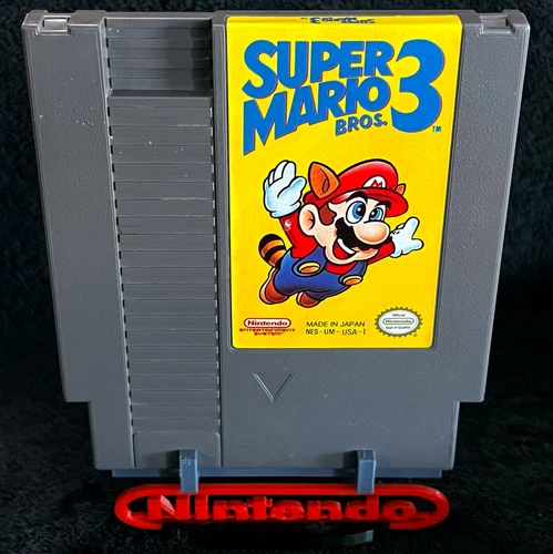 1988  SUPER MARIO BROS. 3 • WORKING w/CASE 07 • VINTAGE NES NINTENDO VIDEO GAMES