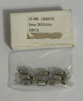10ea Light Source Lamp 5mm 28V 0.04A, 10-388 GR00VE