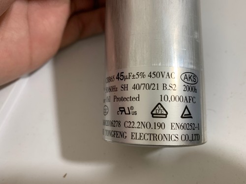 HONEYWELL ELECTRIC MOTOR RUN CAPACITORS CBB65 45 UF 450VAC - Picture 4 of 6