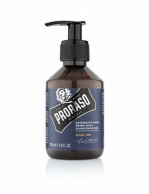 Proraso Herren Bartwaschshampoo Azur & Limette für Bärte & Haut 200ml Flasche