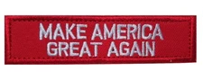 Make America Great Again Donald Trump Embroidered Hook Loop MAGA Patch RED