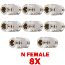 8x Brass N-Type Female Jack to N Female Jack For RF Adapter Barrel Connector HOT