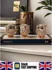 Gold Owl Figurine Set Three Wise Owls Resin Sculpture Home Decor Gift