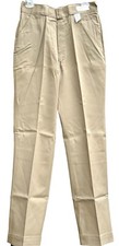 Women's Khaki Pants Slacks NEW LL Bean Tan Sz 14 Flat Front w Tags 14 Ea NOS