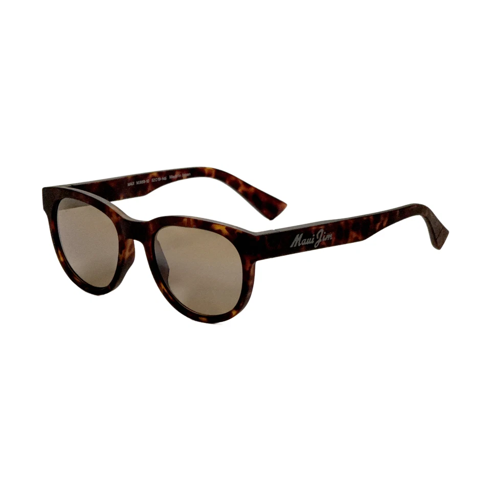Gafas de sol polarizadas Maui Jim para hombre 52 mm mate oscuro Habana MJ0668S-002