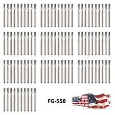 10Pcs/pack Dental Steel Tungsten Carbide Burs FG-558 fit High Speed Handpiece