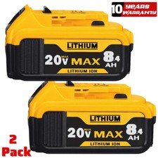 2Pcs For DeWalt 20V 20 Volt Max XR 8.4AH Lithium ion Battery DCB206-2 DCB205-2