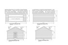 18'X23'- 23'X18'  GARAGE PLANS GABLE OPP OR EAVE ROOF GARAGE PLAN 23-1823-GBL-12