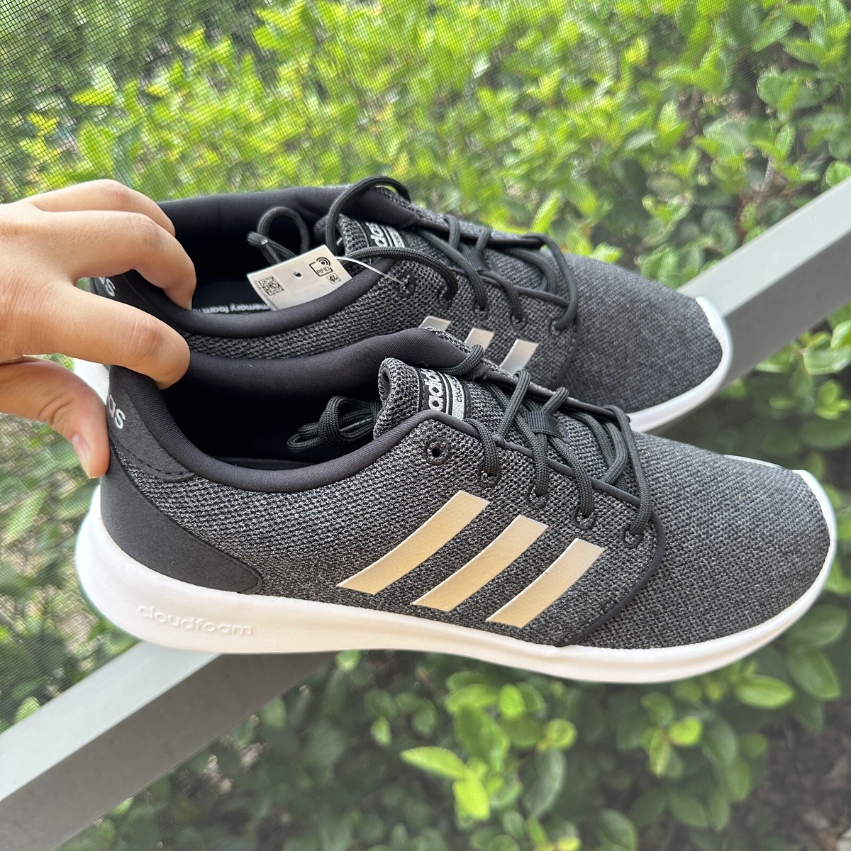 Adidas Cloudfoam Racer QT Core Black Women's Running Shoes Adidas Cloudfoam Racer QT Core Black Women's Running Shoes