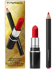 MAC Mini Lipstick Lip Liner RED Gift Set 2-Pc. Tiny Treasures