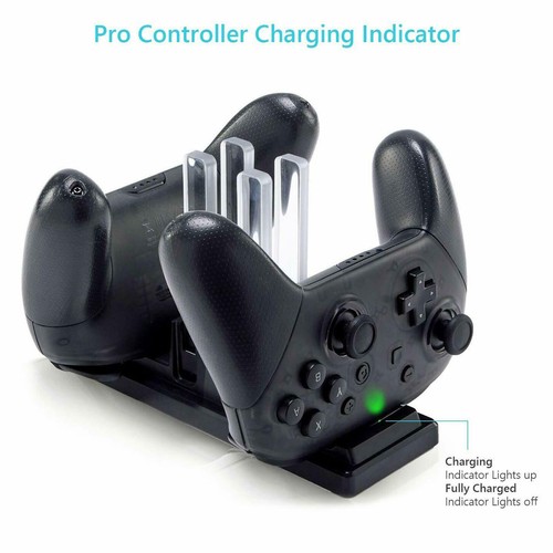 6en1 pour Nintendo Switch Joy Con & Pro Controller Charger Charging Dock Station - Photo 5/6