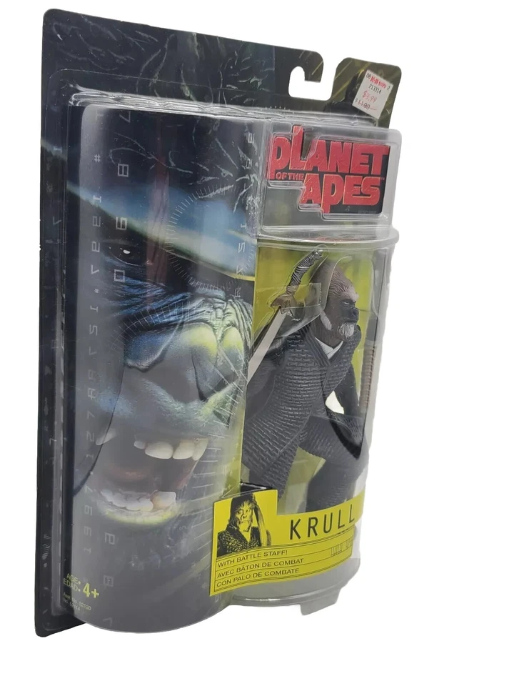 Figura de acción Planet of the Apes KRULL con bastón de batalla y espada. Hasbro, 2001 Nuevo Foto 3 de 4