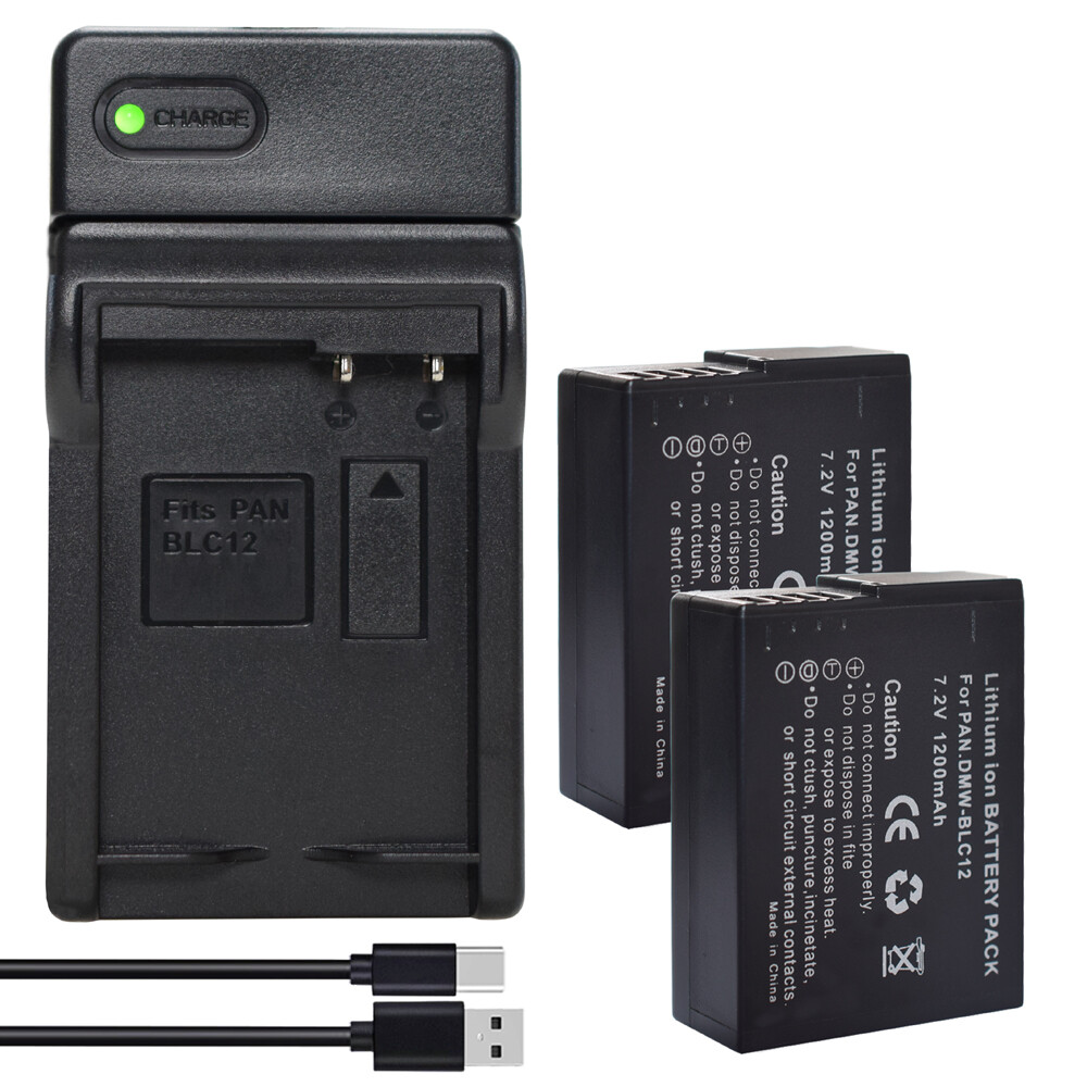 DIGICLIMBER DMW-BLC12 Camera battery compatible for Panasonic camera battery Camera Battery Charger - DIGICLIMBER