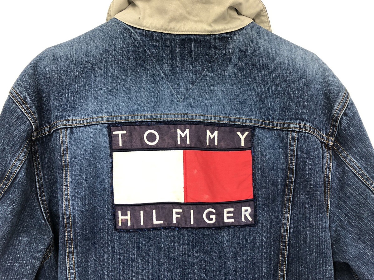 Flag Tommy Hilfiger 90s Jeansjacke Vintage Tommy Hilfiger Mens