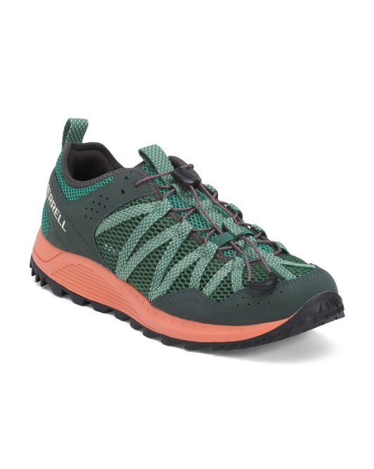 Merrell Wildwood Aerosport Pine Green Orange Men 9 Trail Outdoors