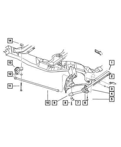Buje de barra estabilizadora delantera original Mopar 2001-2004 Dodge Durango 52013401AB Foto 3 de 3
