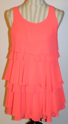 Ladies H&M Divided sleeveless pink ruffled shirt tunic Size Size 6