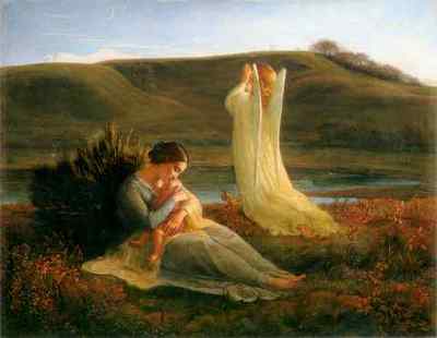 Janmot Louis Le Poeme De L Ame 3 L Ange Et La Mere A4 Print