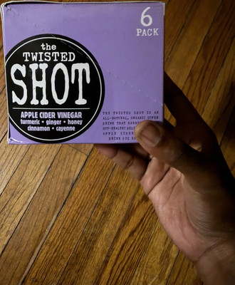 The Twisted Shot Organic Apple Cider Vinegar 6 Pack Turmeric Ginger Honey