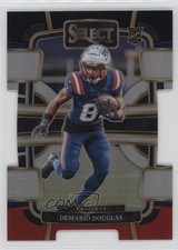 2023 Panini Select Concourse Black & Red Prizm Die-Cut Demario Douglas #68 1f60