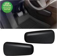 2PCS Car Door Armrest Pads Memory Foam Leather Knee Leg Cushion Universal Black