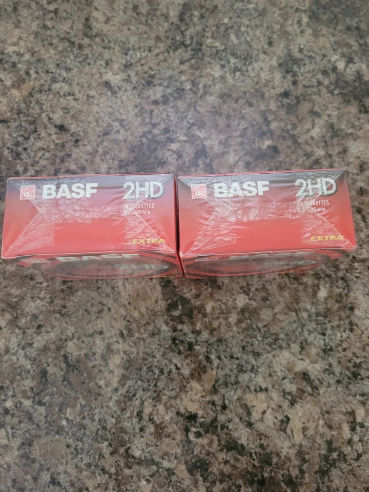 BASF Floppy Disks - 2HD High-Density 3.5"  - *2 Boxes* NEW  SEALED! - Image 2 of 4