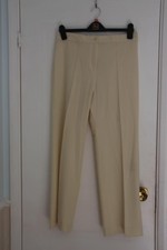 Cream High-Waisted Trousers UK Size 12