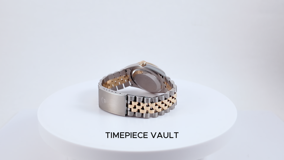 ゆりちゃん様352専用　ベージュ、ブラック36 Rolex Datejust Two-Tone Black Diamond Dial Fluted Jubilee 36mm