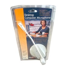 Vtg Telex Desktop Computer Microphone M-40 Computer Audio Products White New