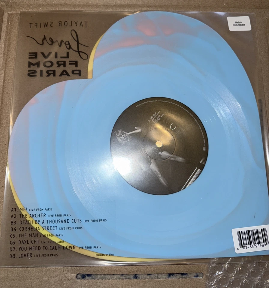 Taylor Swift Lover (Live From Paris) Heart Shaped Vinyl - Image 2 of 2