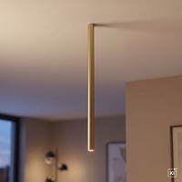 Deckenlampe Deckenleuchte Messing Schmal Ø 4 Cm 90 Cm Hoch R35 GU10 Spot Aufputz