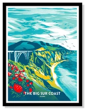 The Big Sur Coast by Shepard Fairey Art Screen Print Ltd Edition MINT