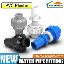 PVC Aquarium Inlet Outlet Water Pipe Fitting Union Joint Bulkhead Tank Connector