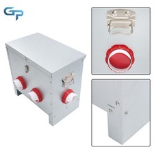 4-Port Automatic Chicken Feeder 25lbs With Latch & Handle For Ducks Turkeys