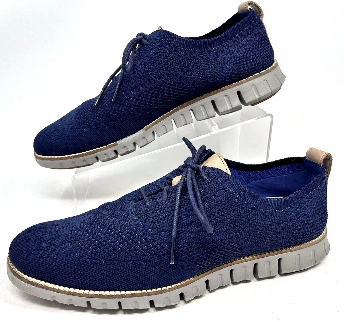 Cole Haan OriginalGrand Ultra Wingtip Oxford Men\'s Size 7 M Navy Blue C38782 Cole Haan Blue Wingtip Dress Shoes for Men for sale | eBay main image 3